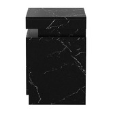 Living Fusion Murray 2 Drawer Marble-Look LED Bedside Table