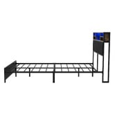 Living Fusion Aly Faux Leather Bed with LED &amp; USB Ports