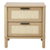 Living Fusion Elida Rattan Bedside Table
