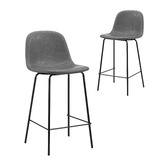 Living Fusion 62cm Malcolm Faux Leather Counter Stools