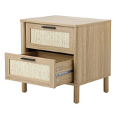 Living Fusion Elida Rattan Bedside Table