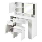 Living Fusion 2 Piece Aurora LED Dressing Table &amp; Stool Set