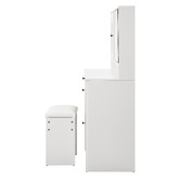 Living Fusion 2 Piece Aurora LED Dressing Table &amp; Stool Set