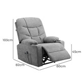 Living Fusion Towson Upholstered Massage Recliner Armchair
