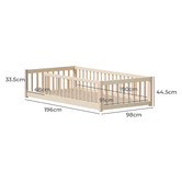 Living Fusion Ettie Pine Wood Single Bed Frame