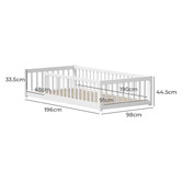 Living Fusion Ettie Pine Wood Single Bed Frame