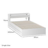 Living Fusion White Cassandra Bed with USB Port &amp; Drawers