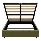 Living Fusion Green Seraphine Sherpa Gas Lift Storage Bed Base