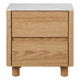 Living Fusion Coney Faux Marble Bedside Table