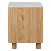 Living Fusion Coney Faux Marble Bedside Table