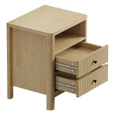 Living Fusion Halifax 2 Drawer &amp; 1 Shelf Bedside Table