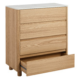 Living Fusion Coney Faux Marble 4 Drawer Chest