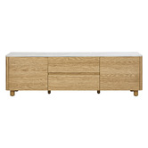 Living Fusion Coney Faux Marble Entertainment Unit