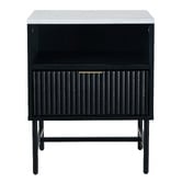 Living Fusion Hammond Faux Marble Bedside Table