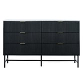 Living Fusion Hammond Faux Marble 6 Drawer Chest