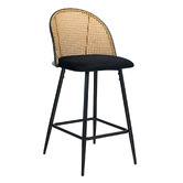 Living Fusion 66cm Lucian Velvet Bar Stools