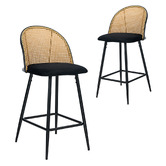 Living Fusion 66cm Lucian Velvet Bar Stools