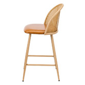Living Fusion 66cm Lucian Faux Leather Bar Stools
