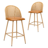 Living Fusion 66cm Lucian Faux Leather Bar Stools