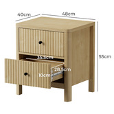 Living Fusion Halifax 2 Drawer Bedside Table