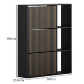 Living Fusion Montana 3 Door 3 Shelf Shoe Cabinet