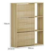Living Fusion Montana 3 Door 3 Shelf Shoe Cabinet