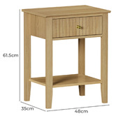 Living Fusion Natural Hilda Bedside Table