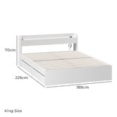 Living Fusion White Cassandra Bed with USB Port &amp; Drawers