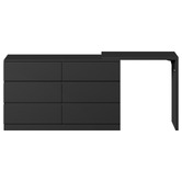 Living Fusion Damien 6 Drawer Chest with Desk Extension