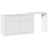 Living Fusion Damien 6 Drawer Chest with Desk Extension