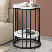 Living Fusion Sabrina Faux Marble Side Table
