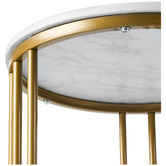 Living Fusion Sabrina Faux Marble Side Table