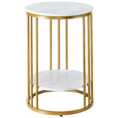 Living Fusion Sabrina Faux Marble Side Table