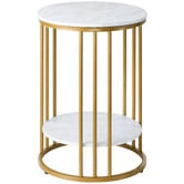 Living Fusion Sabrina Faux Marble Side Table