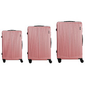 Living Fusion 3 Piece Pink Deanna Luggage Set