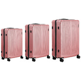 Living Fusion 3 Piece Pink Deanna Luggage Set