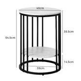 Living Fusion Sabrina Faux Marble Side Table