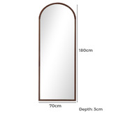 Living Fusion 166cm Brown Lucille Full Length Mirror