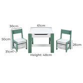 Living Fusion Kids' Marshall 2 Seater Table &amp; Chair Set