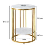 Living Fusion Sabrina Faux Marble Side Table