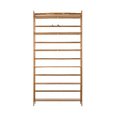 Living Fusion Tobias 6 Shelf Bamboo Bookshelf