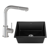 Living Fusion Velia 590mm Single Kitchen Sink &amp; Mixer