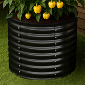 Living Fusion Dante Round Galvanised Steel Garden Bed