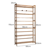 Living Fusion Tobias 6 Shelf Bamboo Bookshelf