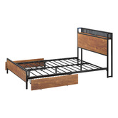 Living Fusion Gail Bed Frame with LED &amp; Underbed Storage