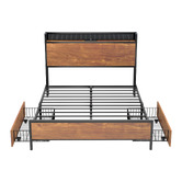 Living Fusion Gail Bed Frame with LED &amp; Underbed Storage
