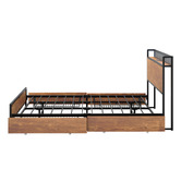 Living Fusion Gail Bed Frame with LED &amp; Underbed Storage