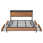 Living Fusion Gail Bed Frame with LED &amp; Underbed Storage