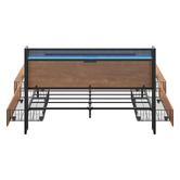 Living Fusion Gail Bed Frame with LED &amp; Underbed Storage