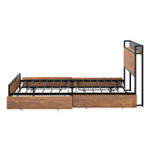 Living Fusion Gail Bed Frame with LED &amp; Underbed Storage
